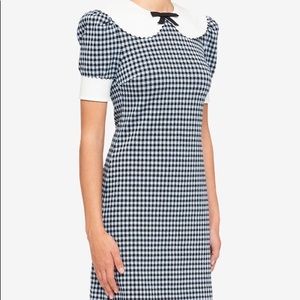 NWT Miu Miu Women's Blue gingham-print dress